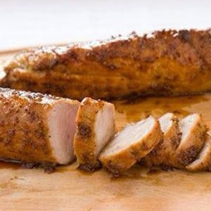 Harissa Peach Pork Tenderloin - EVOO & Vin