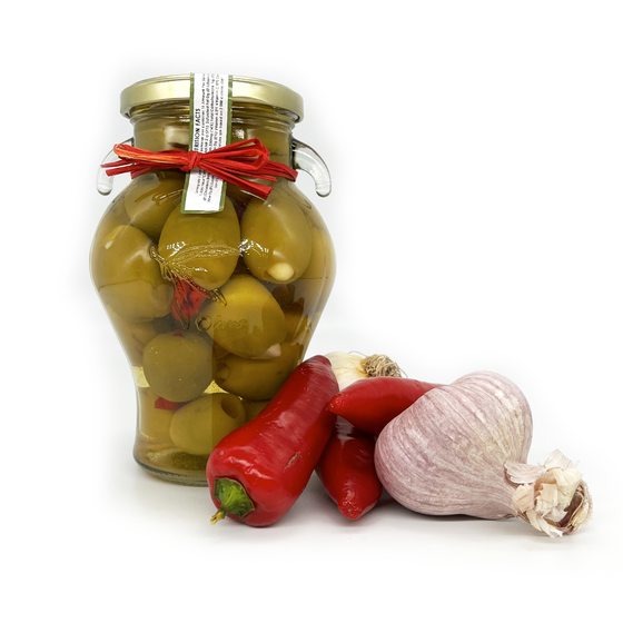 Olives - Garlic & Red Chili Stuffed