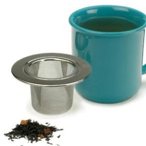 Tea Infuser Tumbler - Steel Black Marble