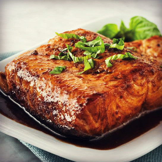 Salmon with Creamy Balsamic - EVOO & Vin