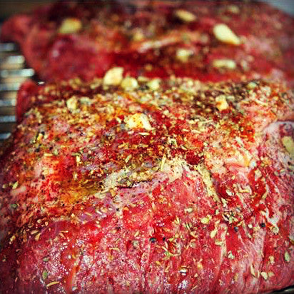 Tuscan Herb Olive Oil Rubbed Roasted Italian Beef and Italian Beef Sandwiches - EVOO & Vin
