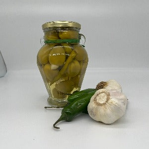 Olives - Garlic & Green Chili Stuffed