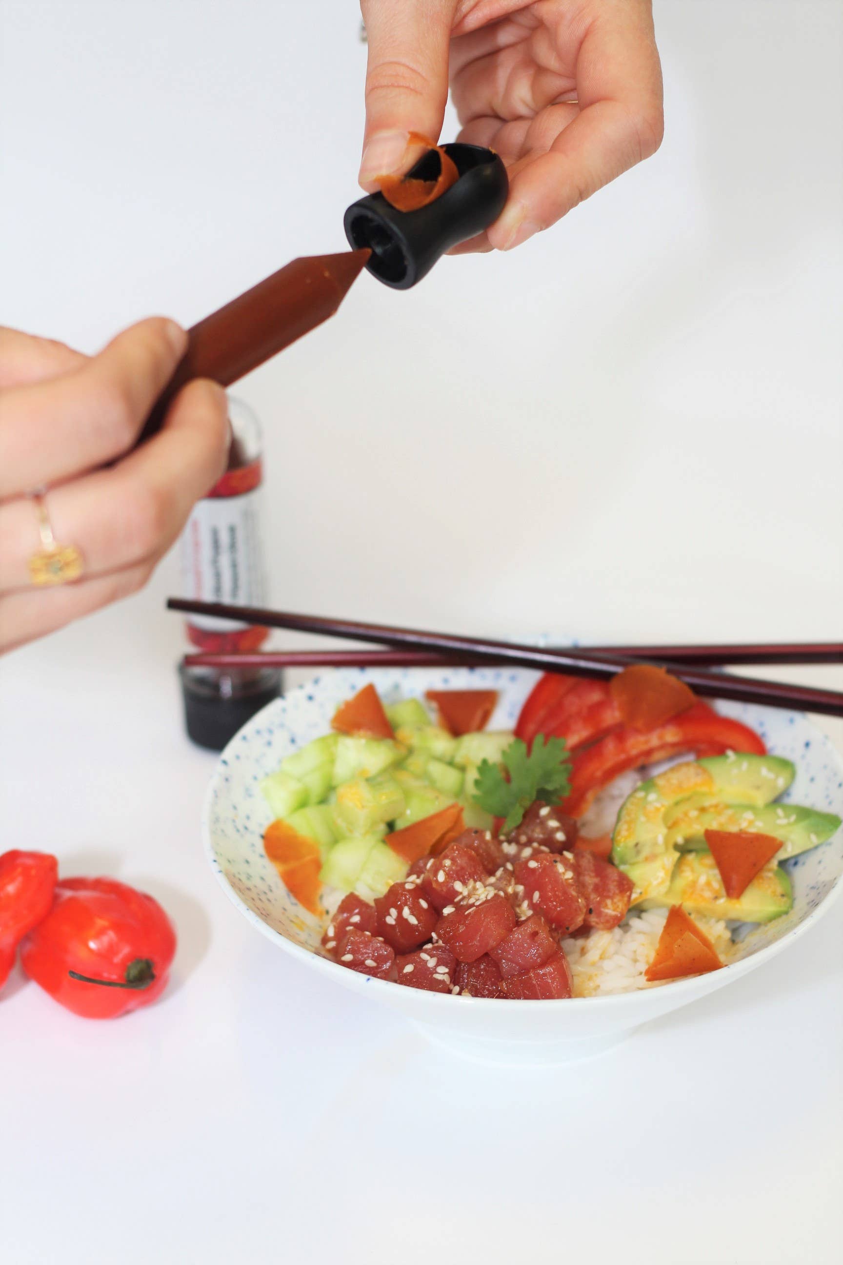 Ghost Pepper Food Crayon & Sharpener