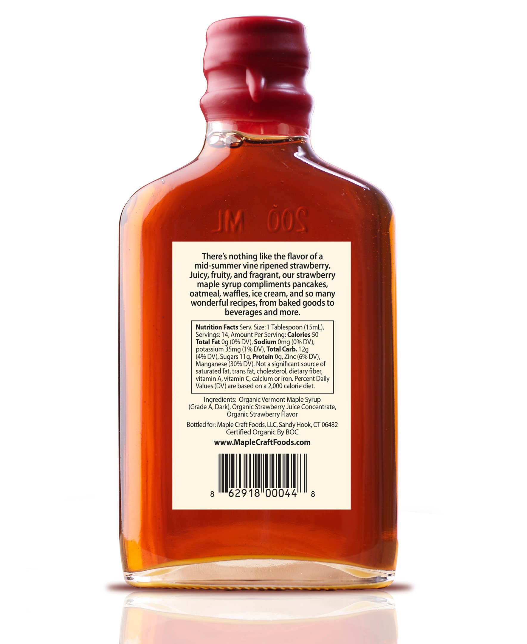 Organic Strawberry Maple Craft Syrup