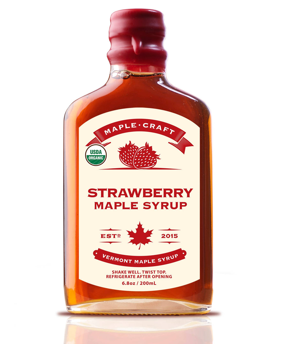 Organic Strawberry Maple Craft Syrup
