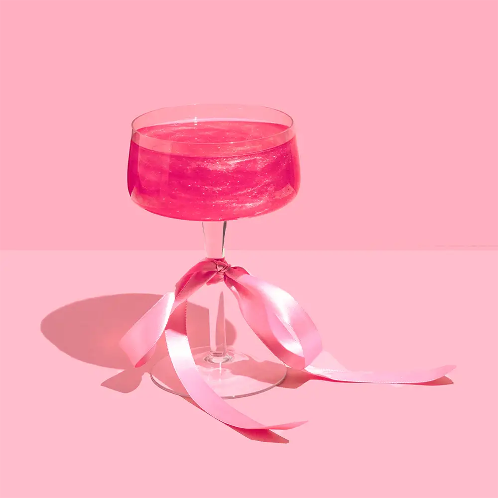 Pink Cotton Candy Drink Glitter Bombs