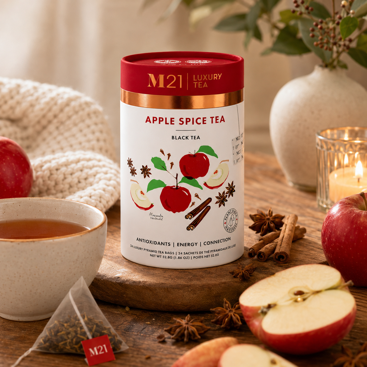 Apple Spice Luxury Black Tea | Canadian | 24ct