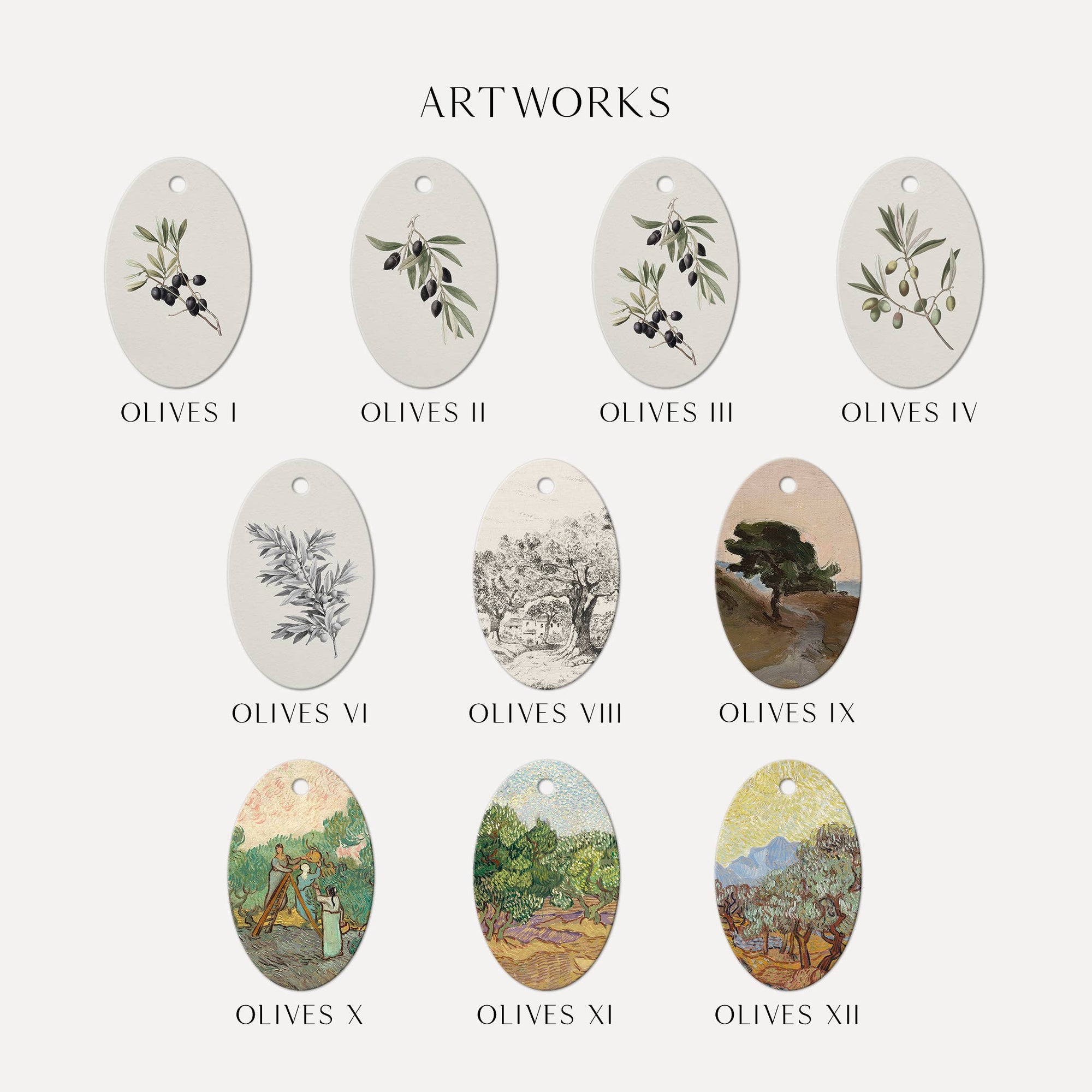 Gift Tags - Olives Collection