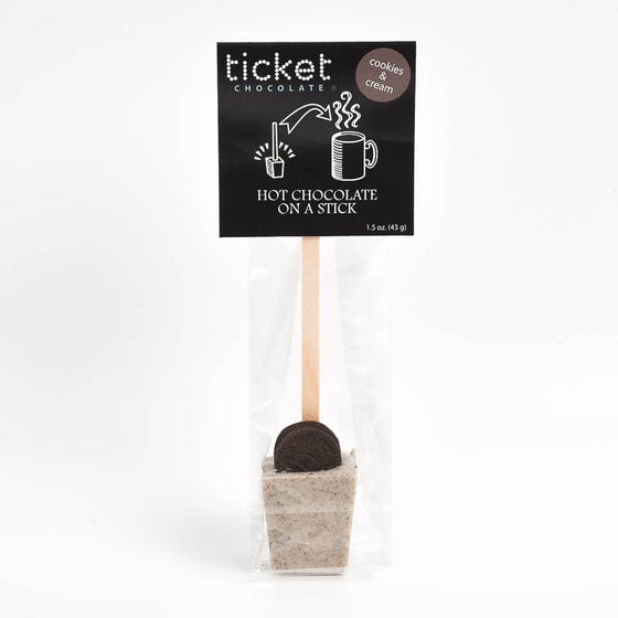 Hot Chocolate on a Stick: Cookies and Cream