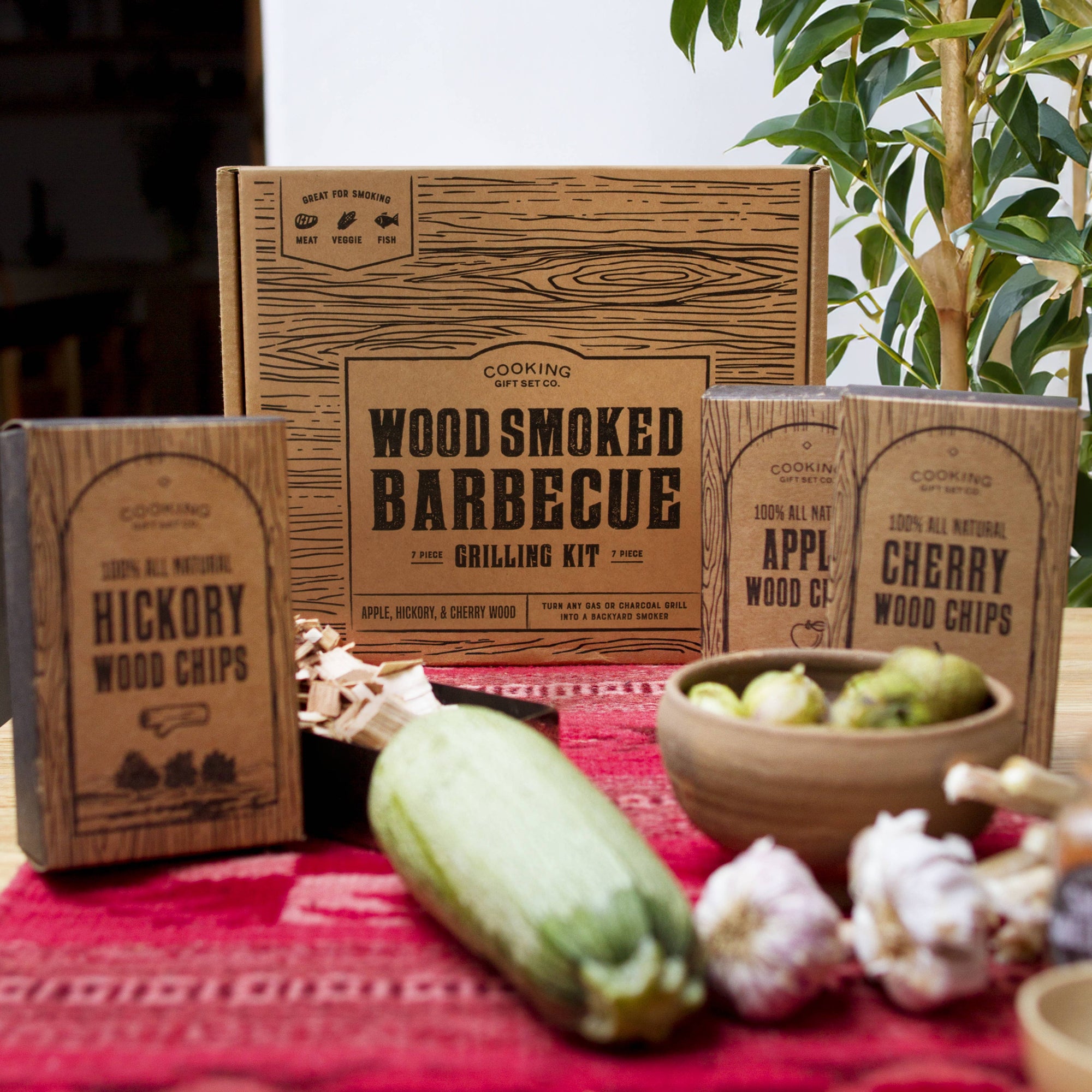Wood Smoked BBQ Grilling Gift Set