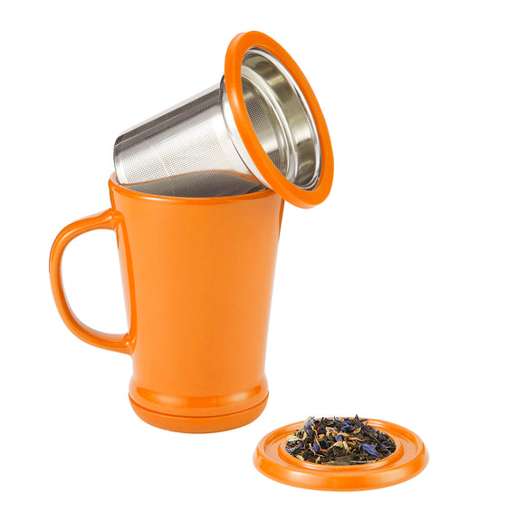 Classic Infuser Tea Mug - Orange