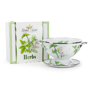 Enameled Colander Gift Set - Herbs