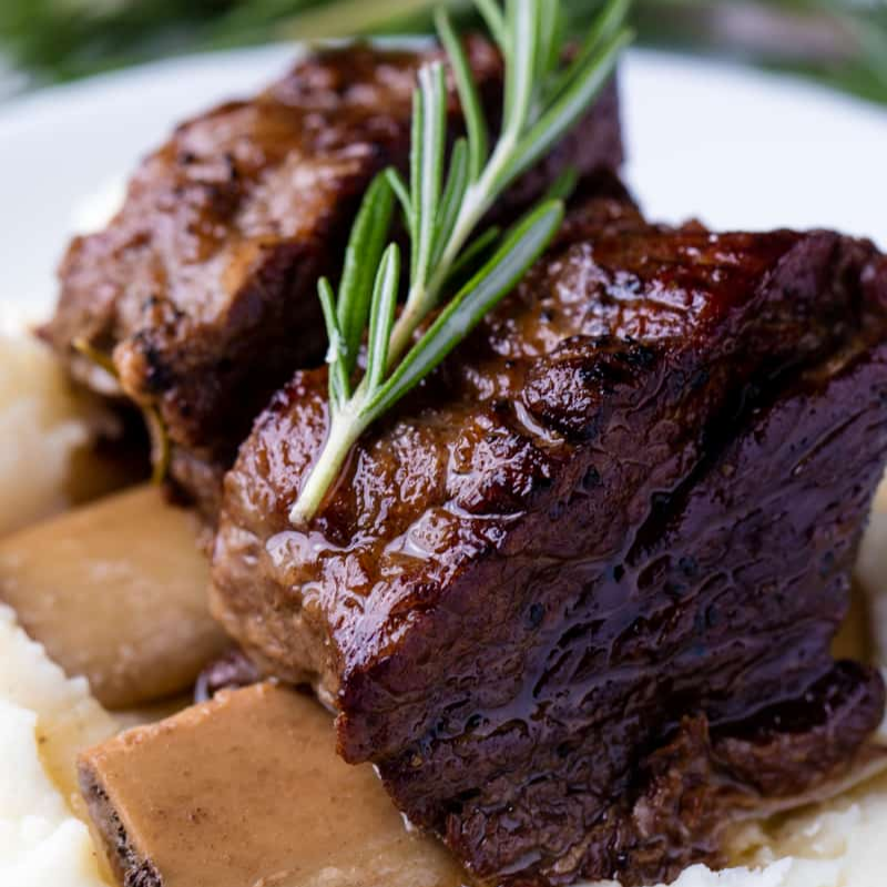 Espresso Balsamic Glazed Short Ribs