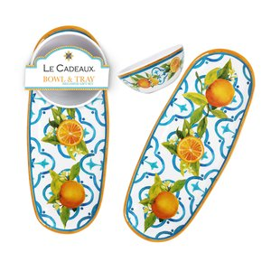 Le Cadeaux Bowl & Bread Tray Set a