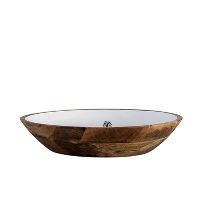 Mango Wood Lg Bowl - Coconut Tree
