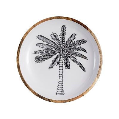 Mango Wood Lg Bowl - Coconut Tree
