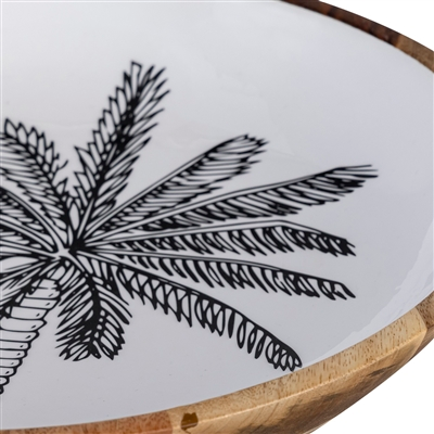 Mango Wood Lg Bowl - Coconut Tree