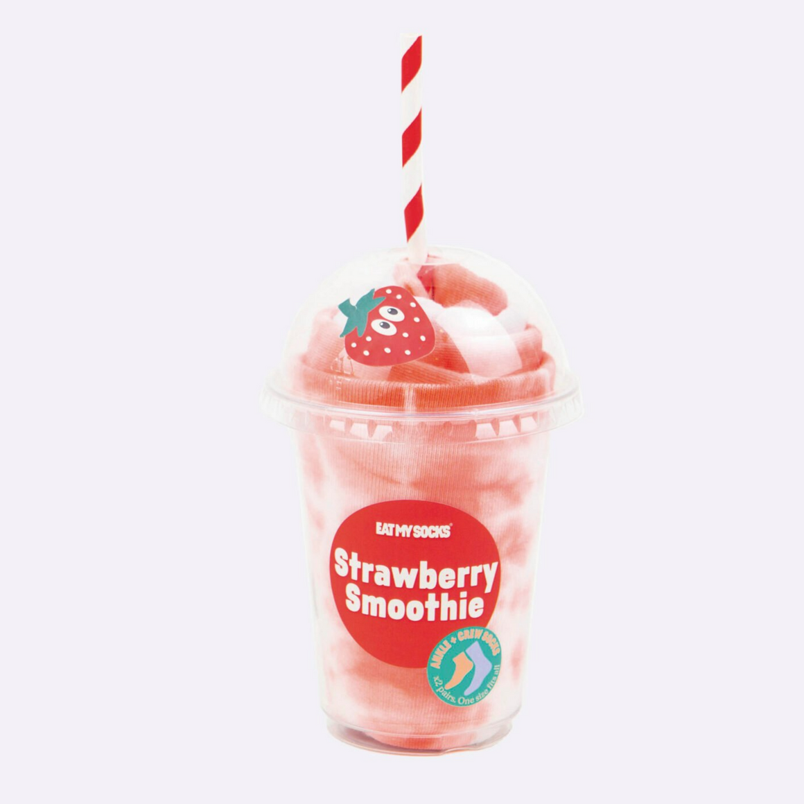 Foodie Novelty Socks -Strawberry Smoothie (2 pairs)