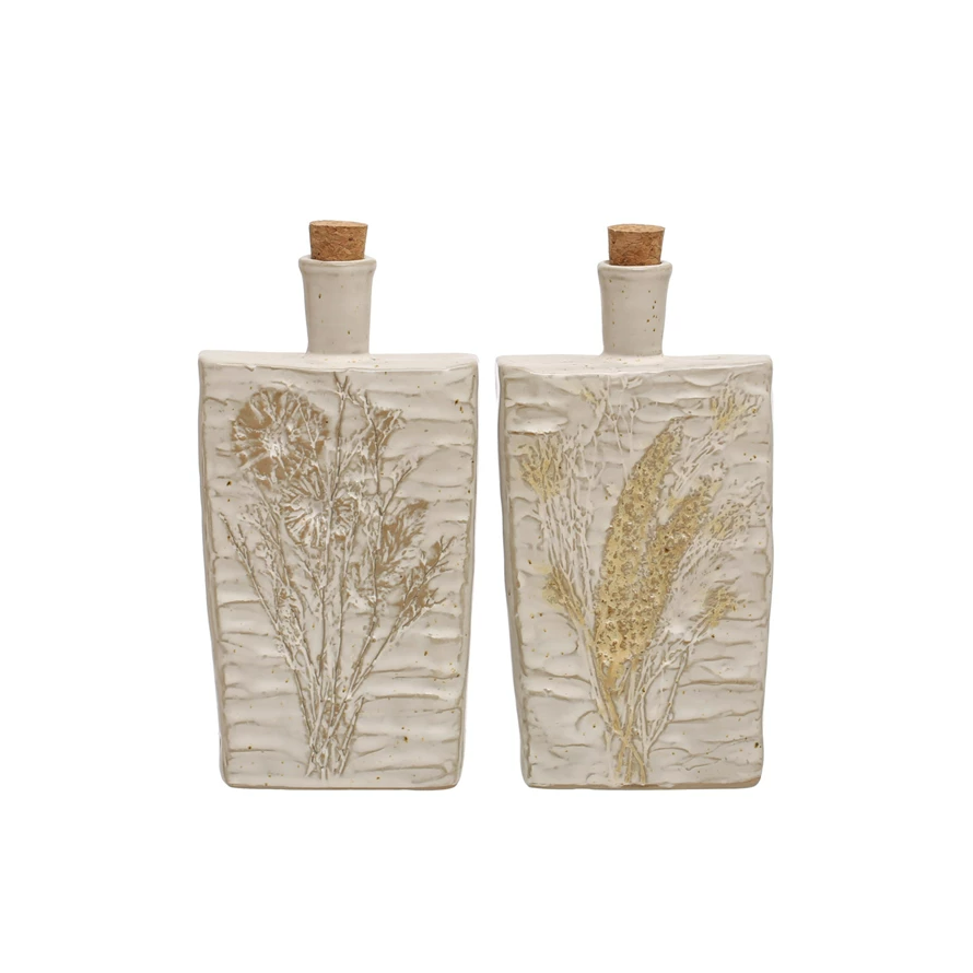 Embossed Square Cruets