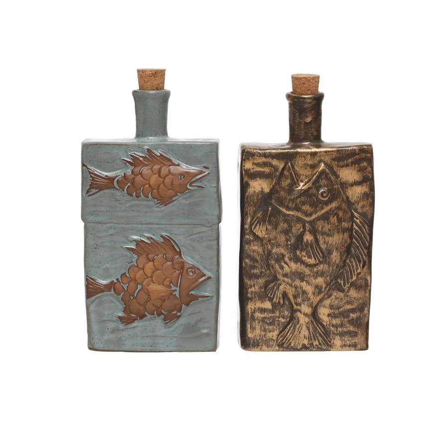 Embossed Square Cruets