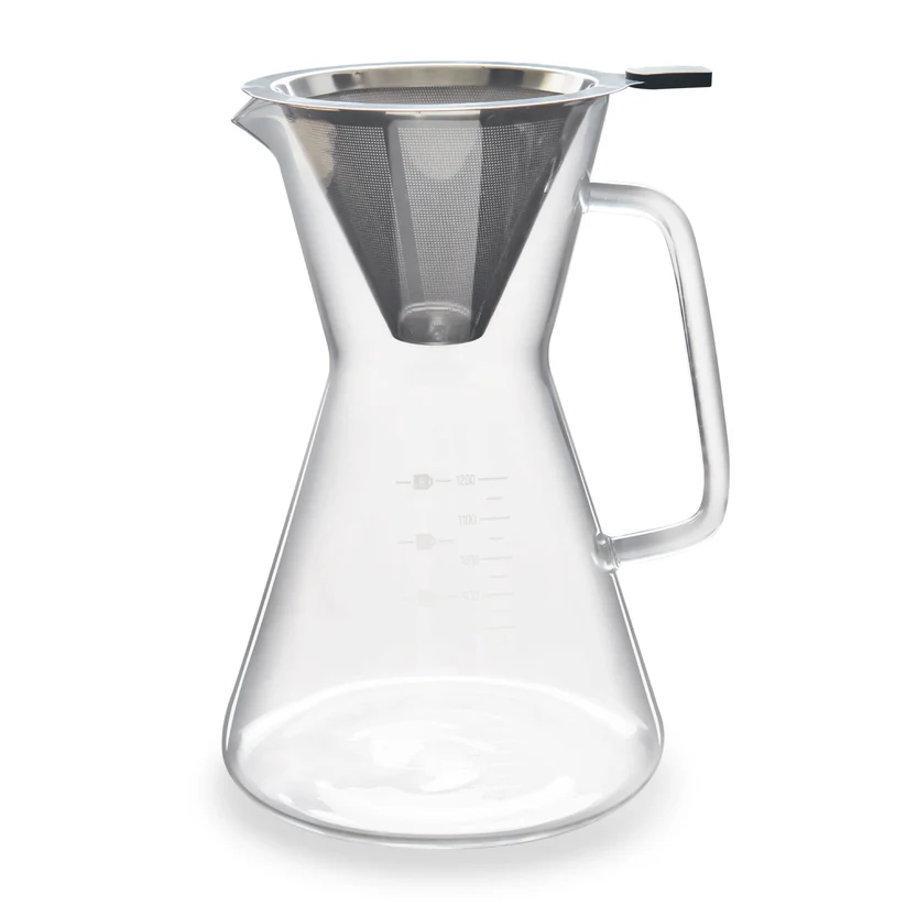 London Sip Glass Pour Over Carafe w/ Reusable Filter