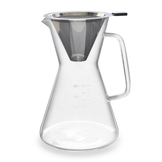 London Sip Glass Pour Over Carafe w/ Reusable Filter