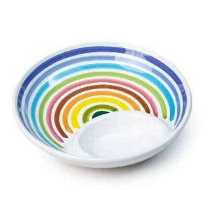 Hand-painted Bread + Oil Ceramic Plate by Frantoio Muraglia