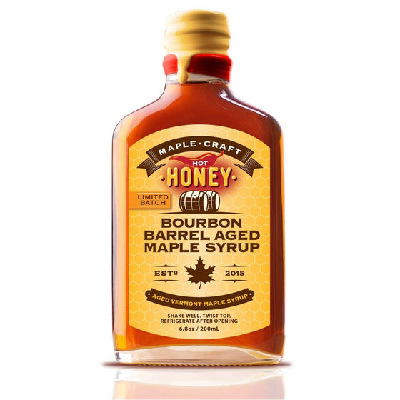Hot Honey-Infused Bourbon Barrel Aged Maple Craft Syrup