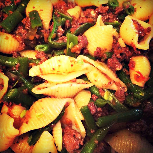 Conchigliette with Pork and Wild Mushroom Sugo with Black Truffle - EVOO & Vin
