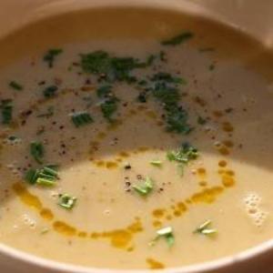 Corn Bisque with Crispy Fried Shallots & Coratina - EVOO & Vin
