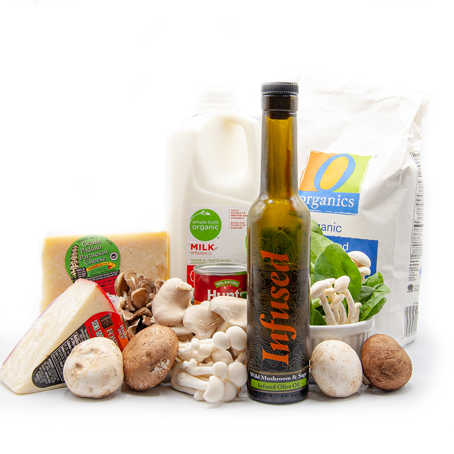 Spinach & Wild Mushroom Crepes