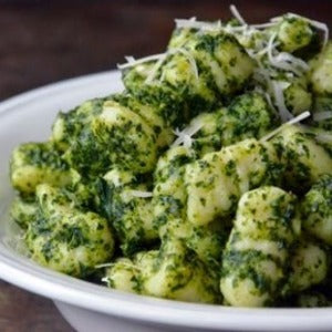 Chicken with pesto gnocchi - Tuscan chicken and dumplings - EVOO & Vin
