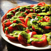 Heirloom Tomatoes with Cilantro Pesto - EVOO & Vin
