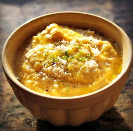 Mashed Golden Cauliflower with Garlic - EVOO & Vin
