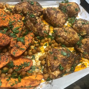Moroccan Chicken with Chickpeas and Carrots