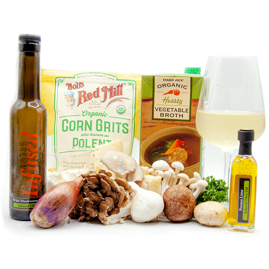 Wild Mushroom Ragu over Polenta with Truffled Mascarpone