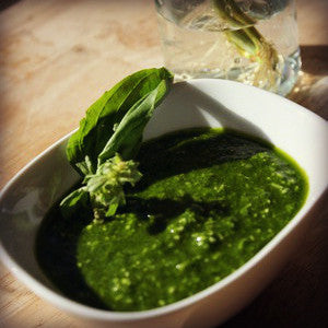 Spinach & Basil Pesto With Cobrancosa Extra Virigin Olive Oil - EVOO & Vin
