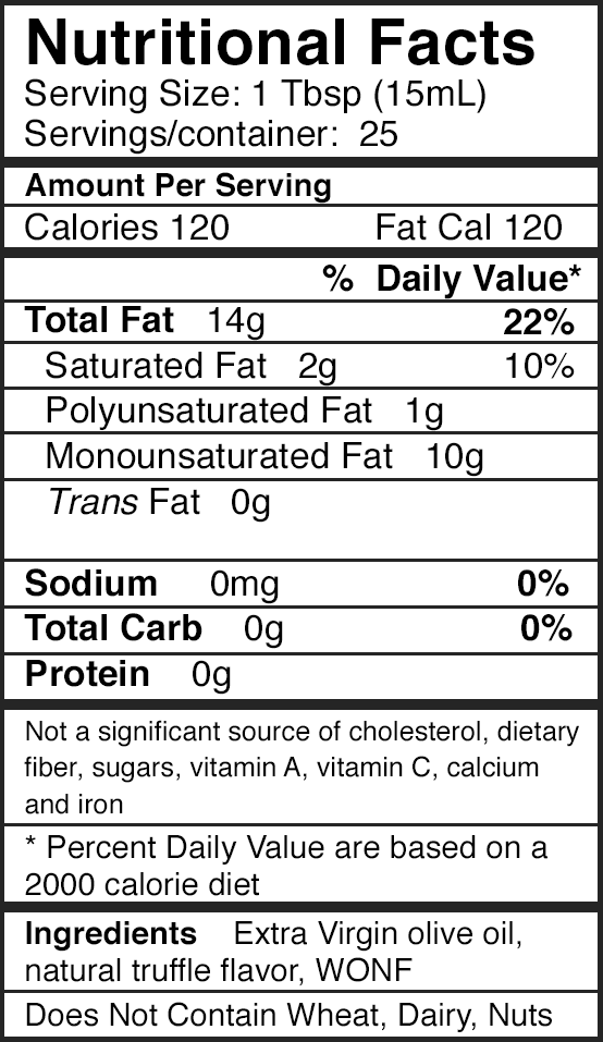 Black Truffle Gourmet Oil