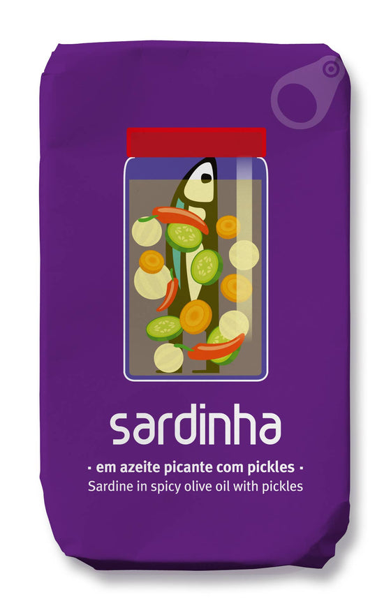 Sardine in spicy olive oil with pickles