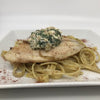 Tilapia With Crabmeat Florentine Topping