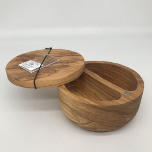 Olive Wood Double Salt Cellar